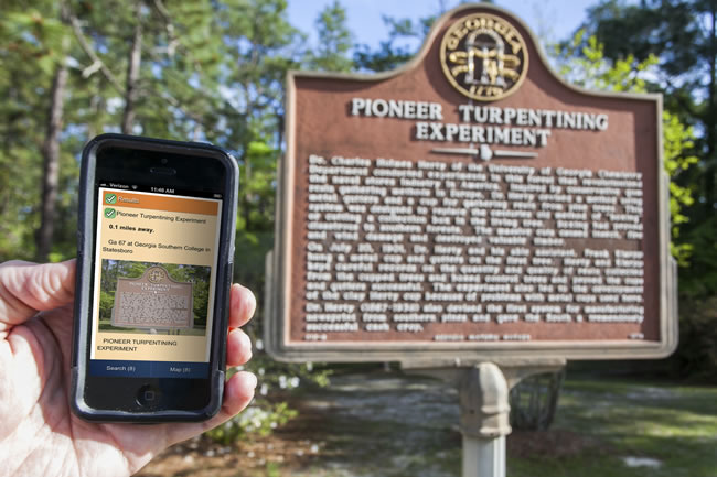Georgia Southern Designs Historical Markers App for Smartphones