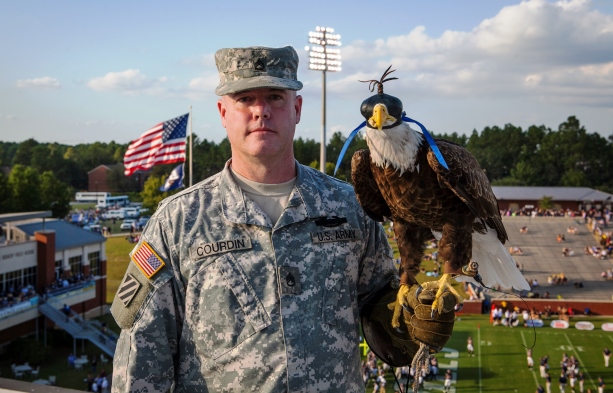 Soldiers are Red, White and True Blue