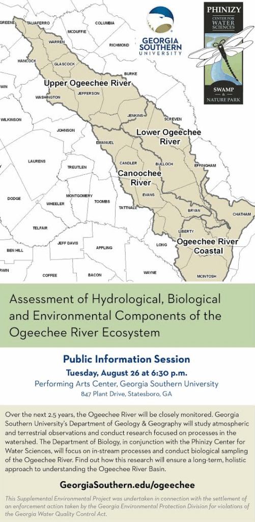 Ogeechee River Public Information Session to Discuss Research on the River