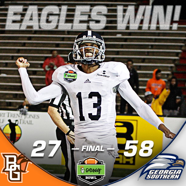 Georgia Southern runs past Bowling Green 58-27 in GoDaddy Bowl