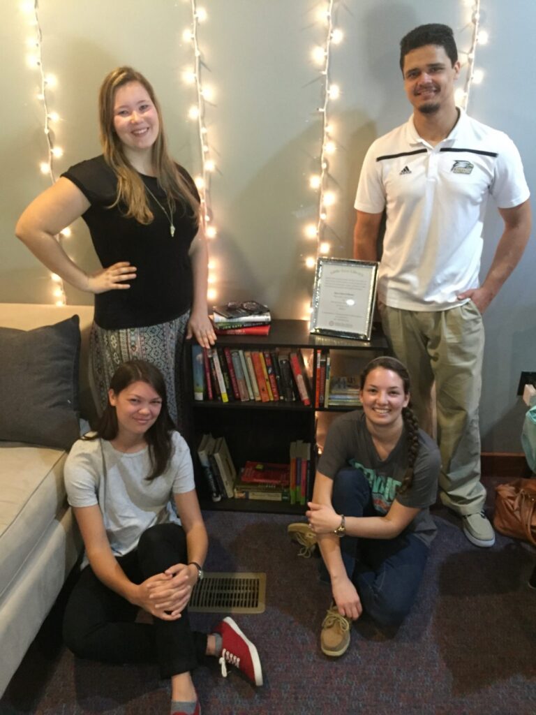 Students open Little Free Library in Statesboro coffee shop
