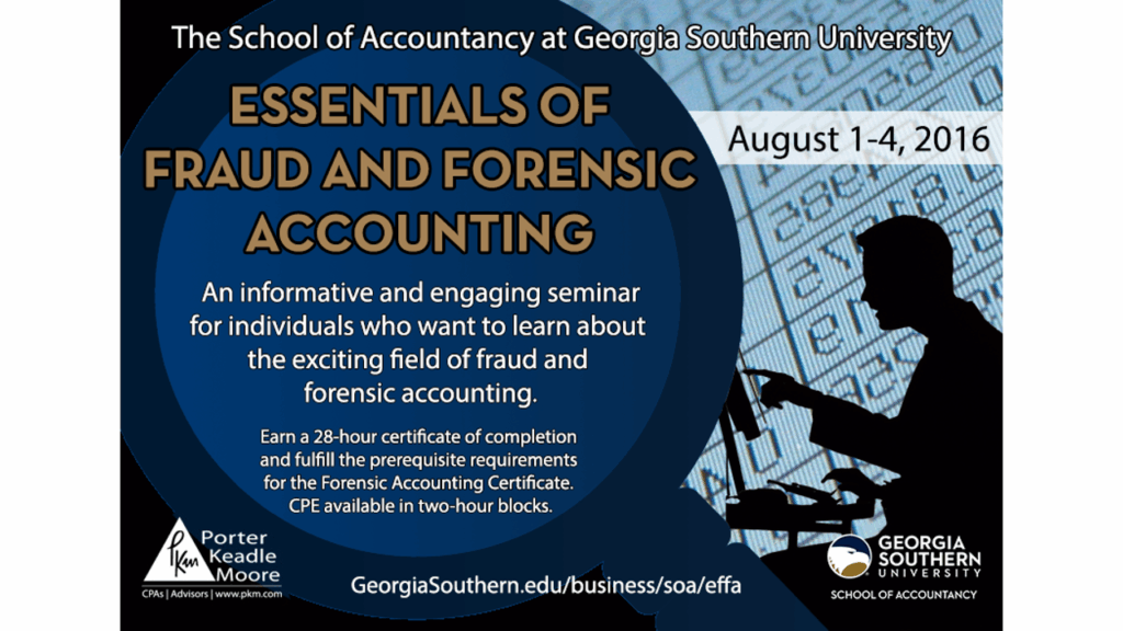 Georgia Southern School of Accountancy Hosts Second Annual Essentials of Fraud and Forensic Accounting Seminar