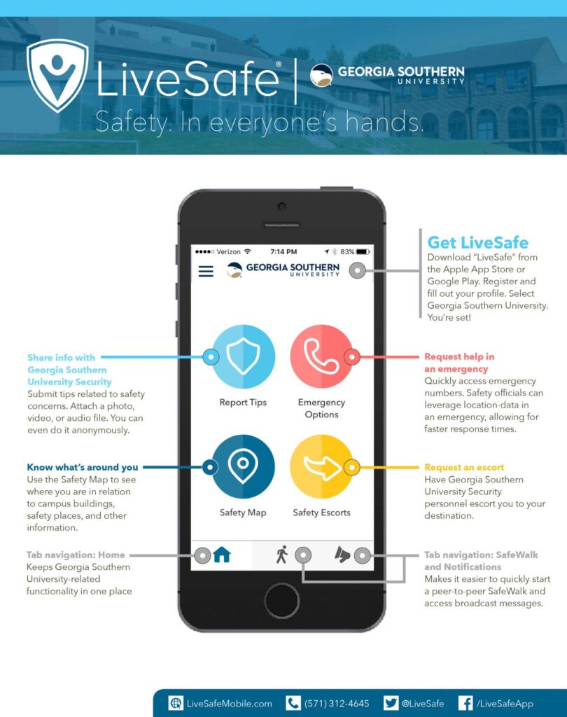 Campus safety at Georgia Southern is within closer reach with LiveSafe app