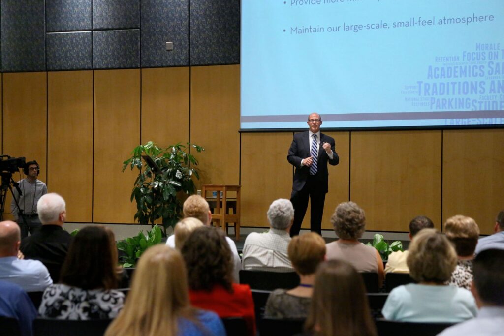 Georgia Southern President Jaimie Hebert hosts Town Hall event