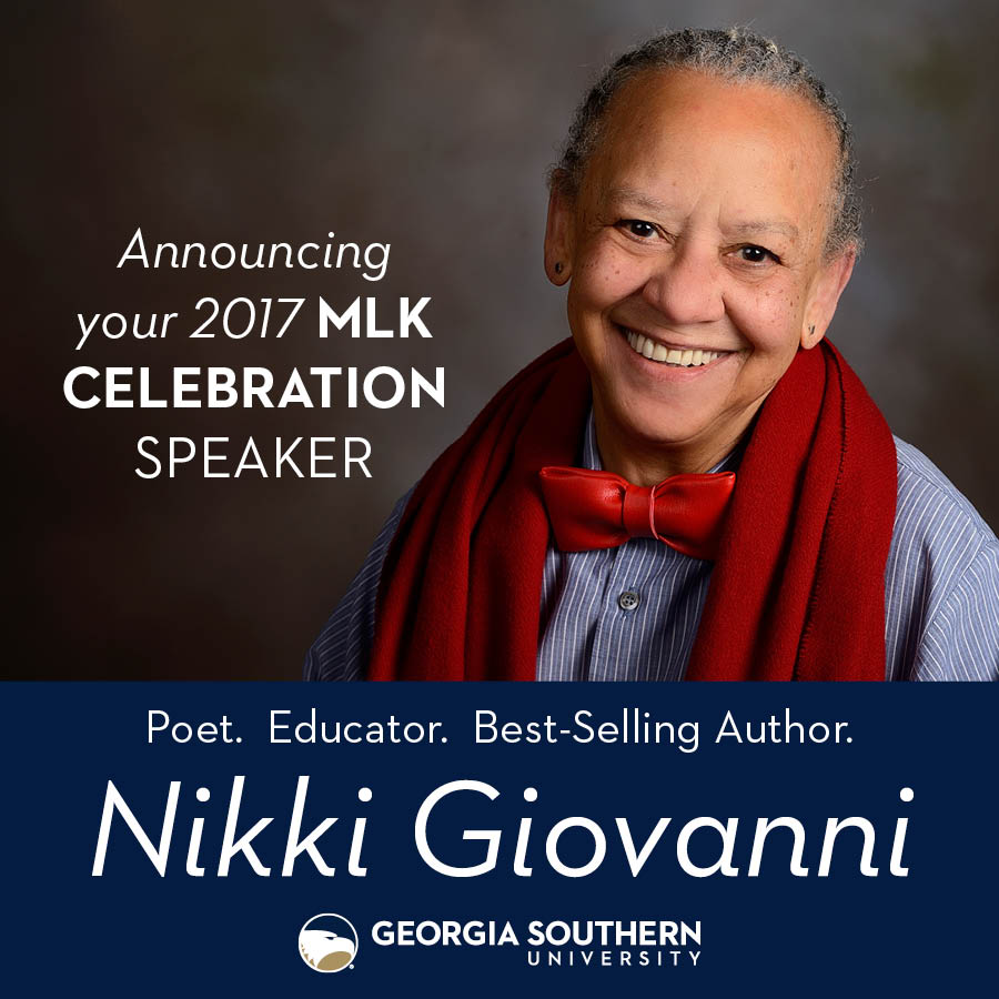 Georgia Southern announces Nikki Giovanni as 2017 MLK Celebration speaker
