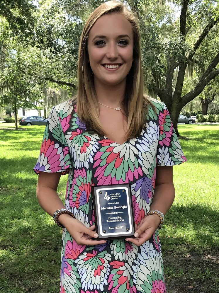 COE student named Georgia Council for Exceptional Children Student Member of the Year