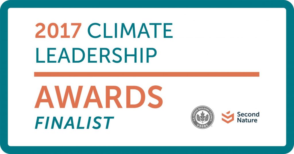 University named finalist in Second Nature’s 2017 Climate Leadership Awards