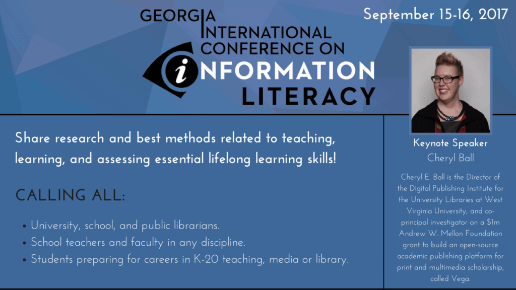 Area educators invited to attend Georgia International Conference on Information Literacy Sept. 15-16