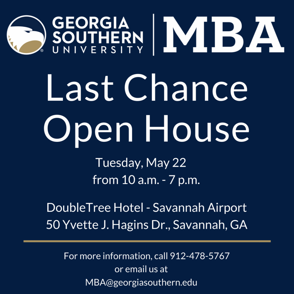 Georgia Southern University to host Last Chance MBA Open House on May 22