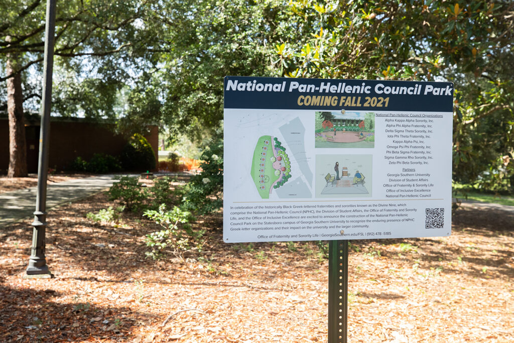 Georgia Southern celebrates new park recognizing National Pan-Hellenic Council organizations