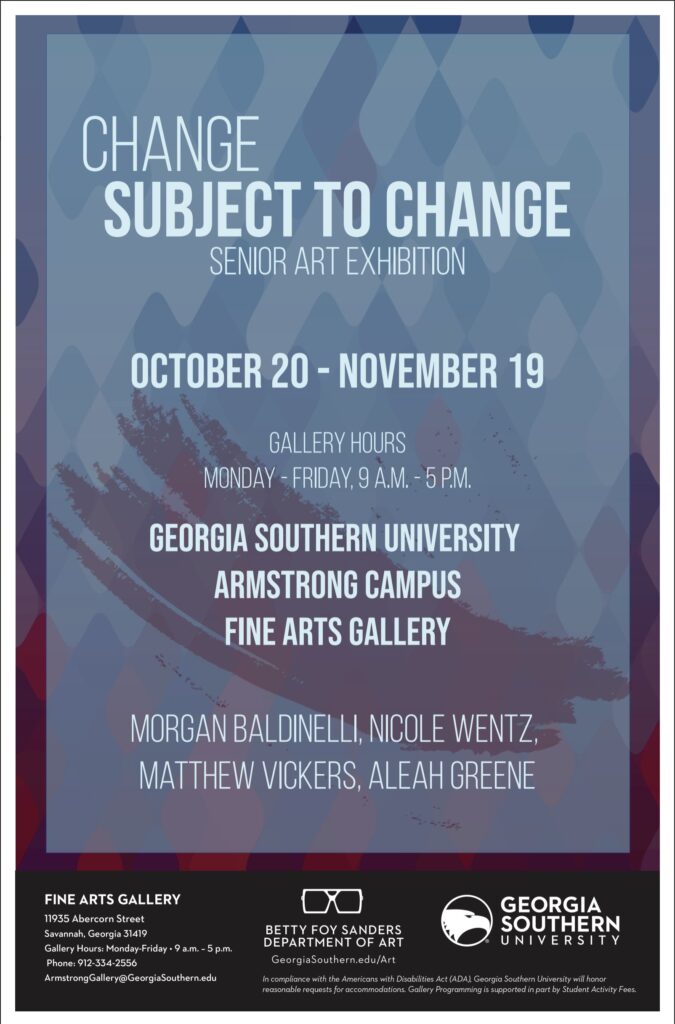 Explore the concept of change in new senior art exhibition on Armstrong Campus