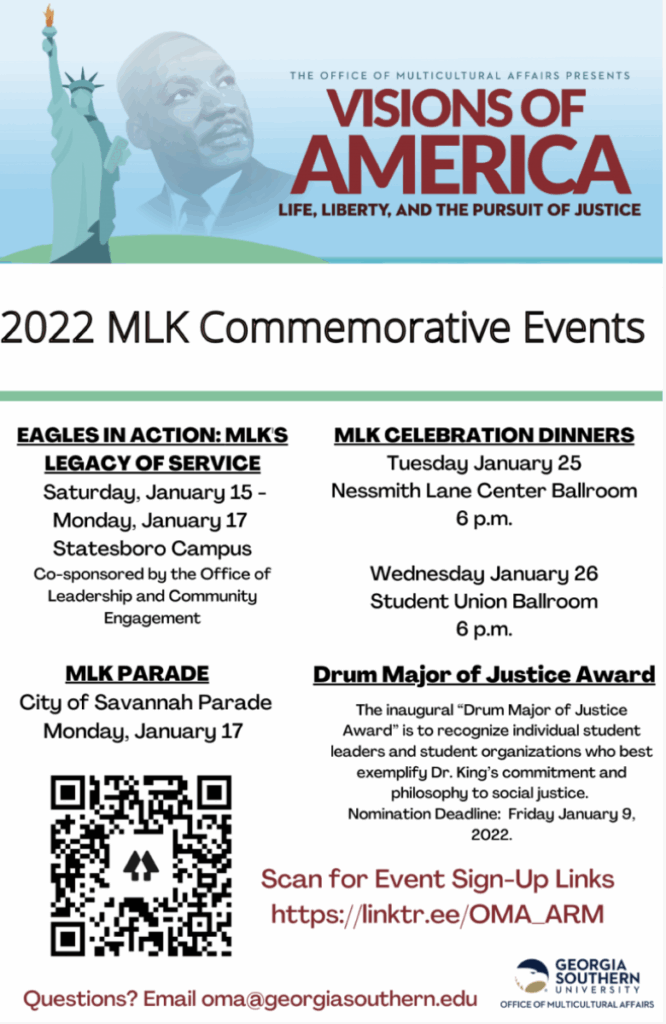 Georgia leaders to speak as part of Georgia Southern’s 2022 MLK Jr. commemorative events