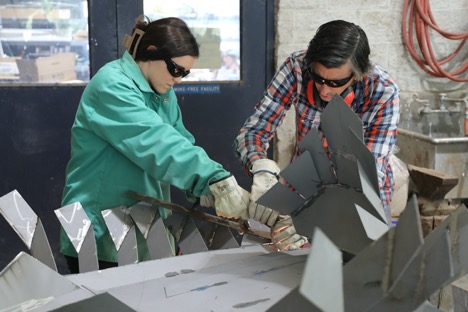 Community to bid for student-designed sculptures; metal eagle up for grabs