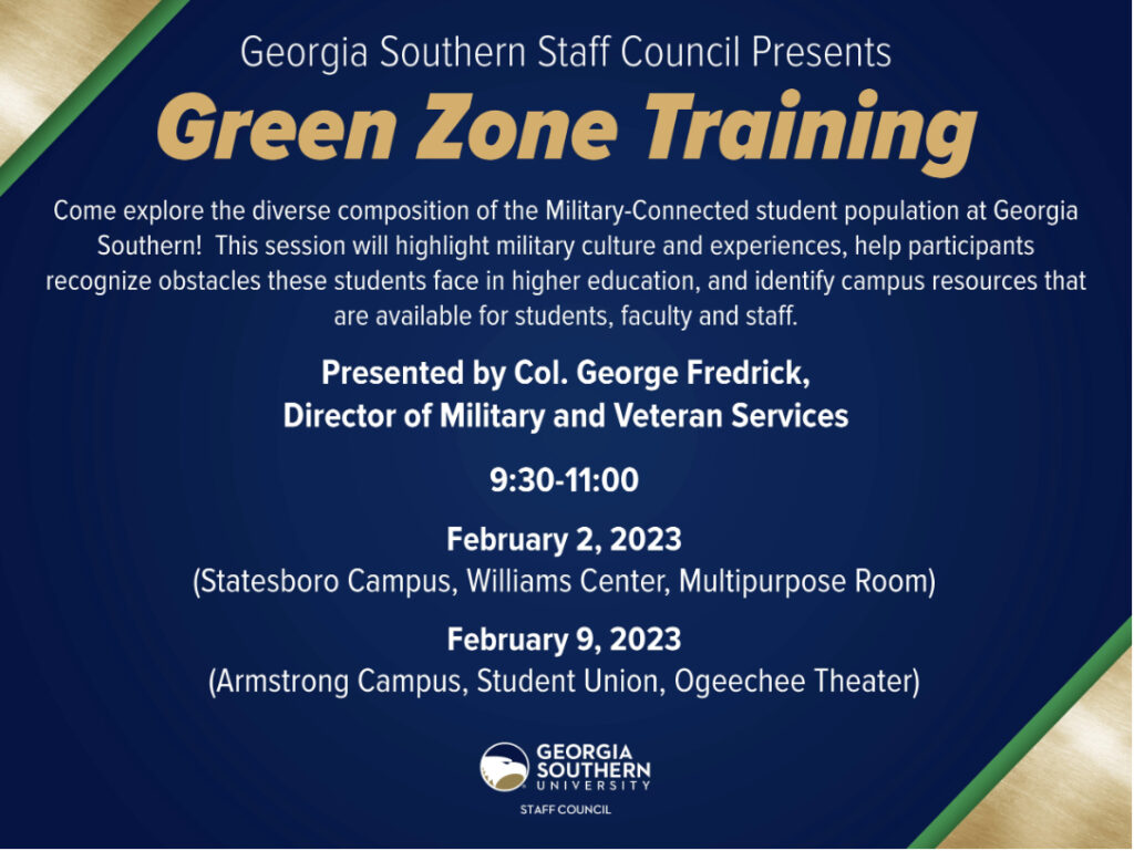 <strong>Georgia Southern Staff Council offers training to help employees understand needs of military-connected students</strong>
