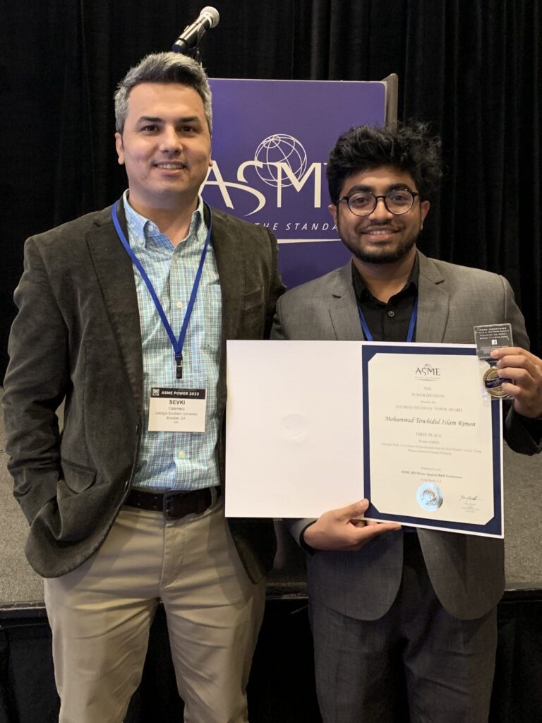 Georgia Southern mechanical engineering student recognized in international competition