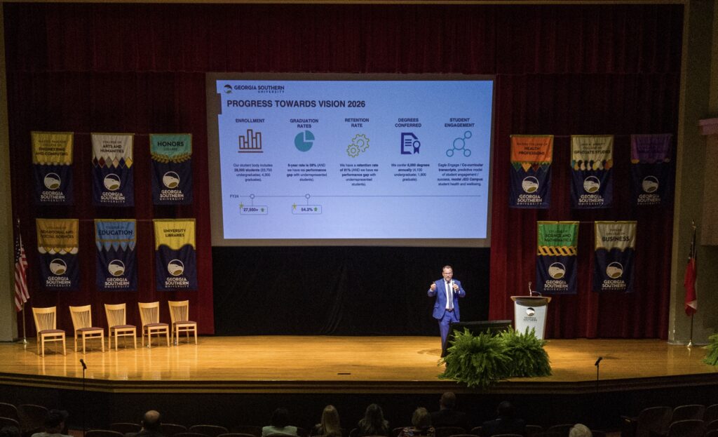 Georgia Southern President Kyle Marrero delivers Fall 2024 State of the University address on Statesboro and Armstrong campuses