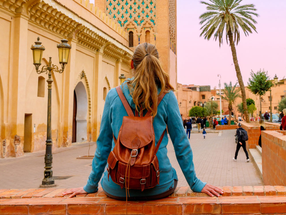 A Georgia Southern student takes in the local scene while studying abroad in the Middle East for the Learn Arabic program.