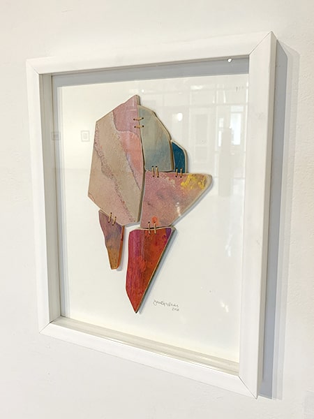 Abstract art in a Georgia Southern art gallery, created by a student in the BFA in Studio Art program