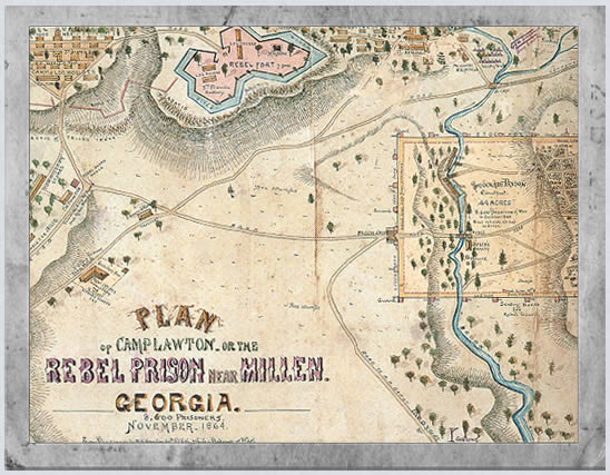 Map of Camp Lawton's location