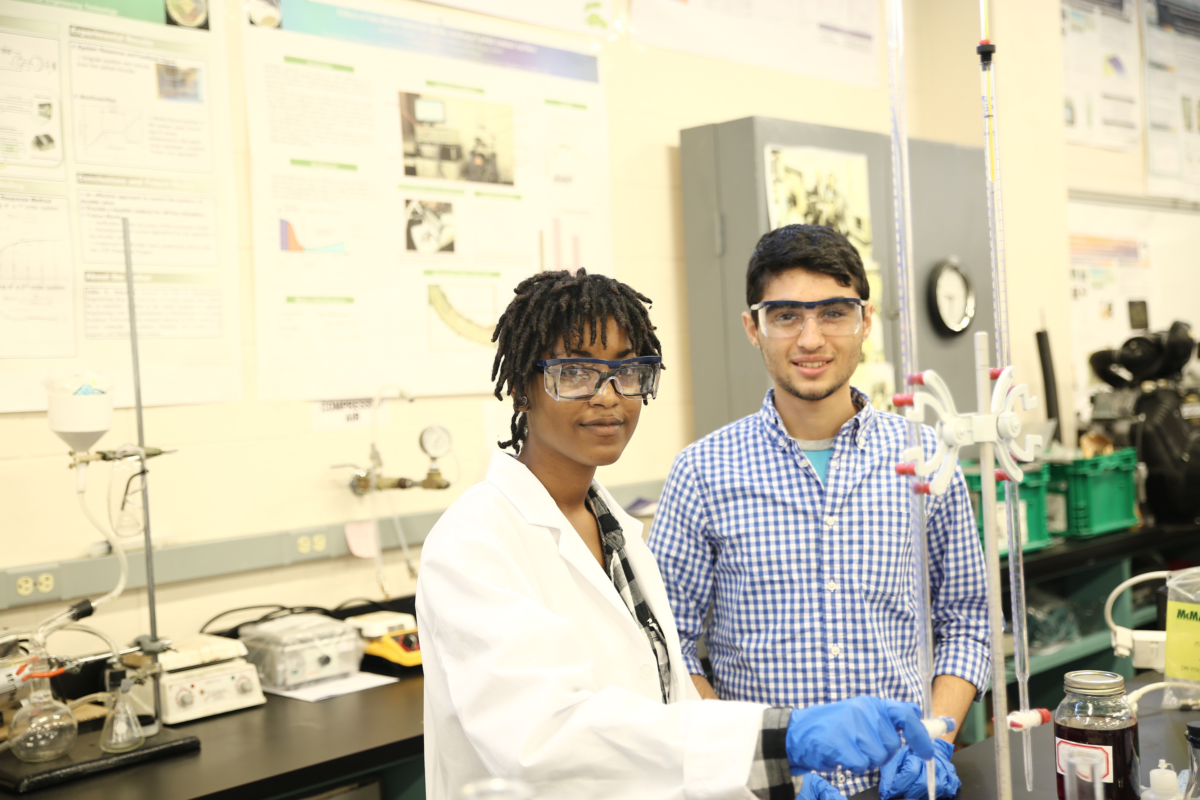 ENERGY participants doing an experiment