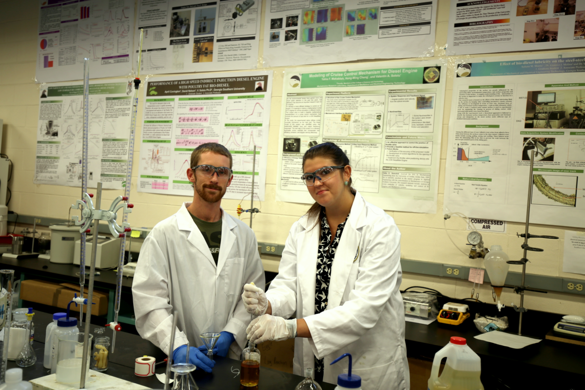 ENERGY participants doing an experiment