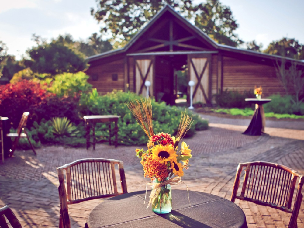 The Heritage Pavilion in the Botanic Garden has a large courtyard suitable for hosting events.