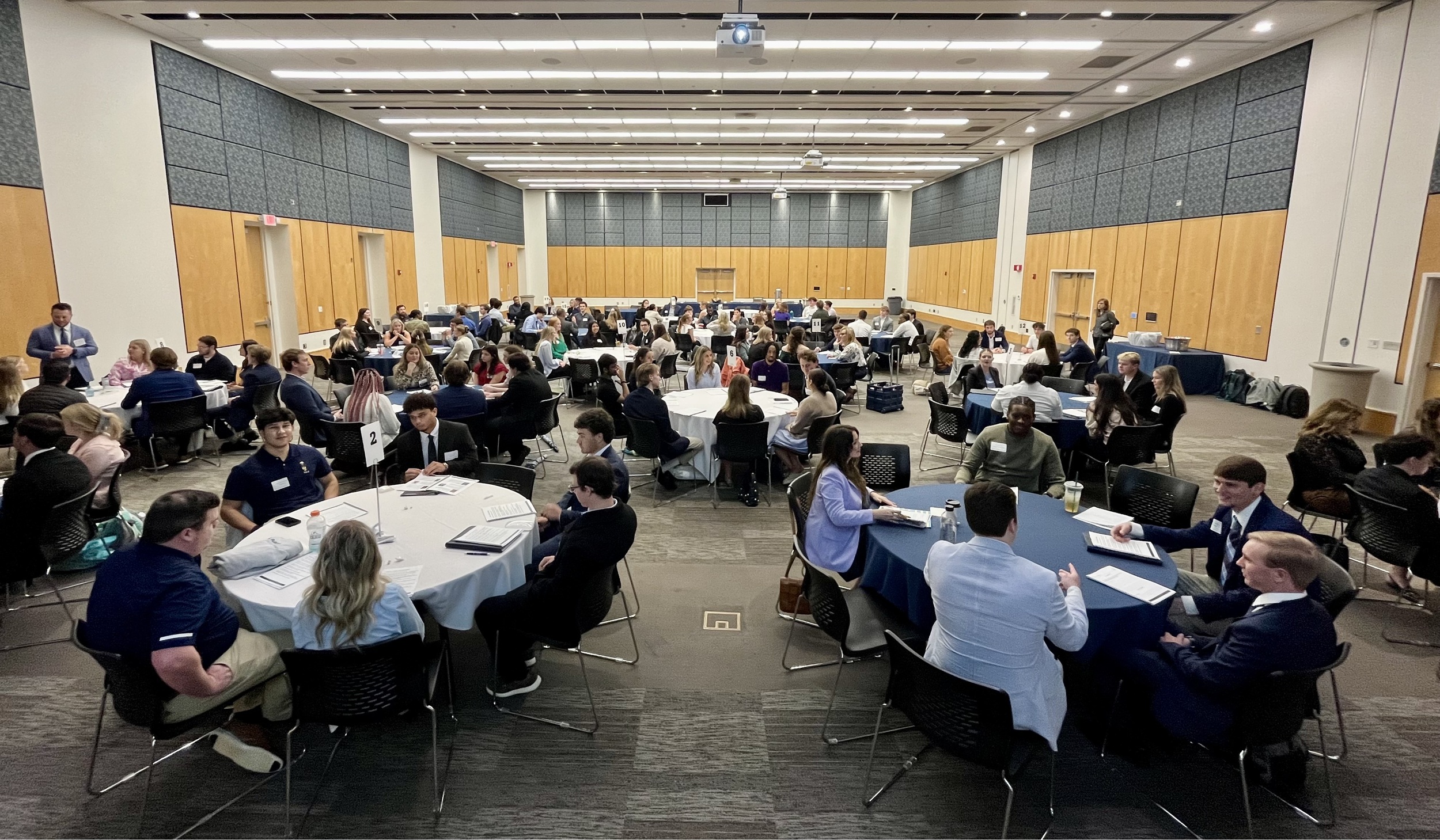 students attending a sales conference