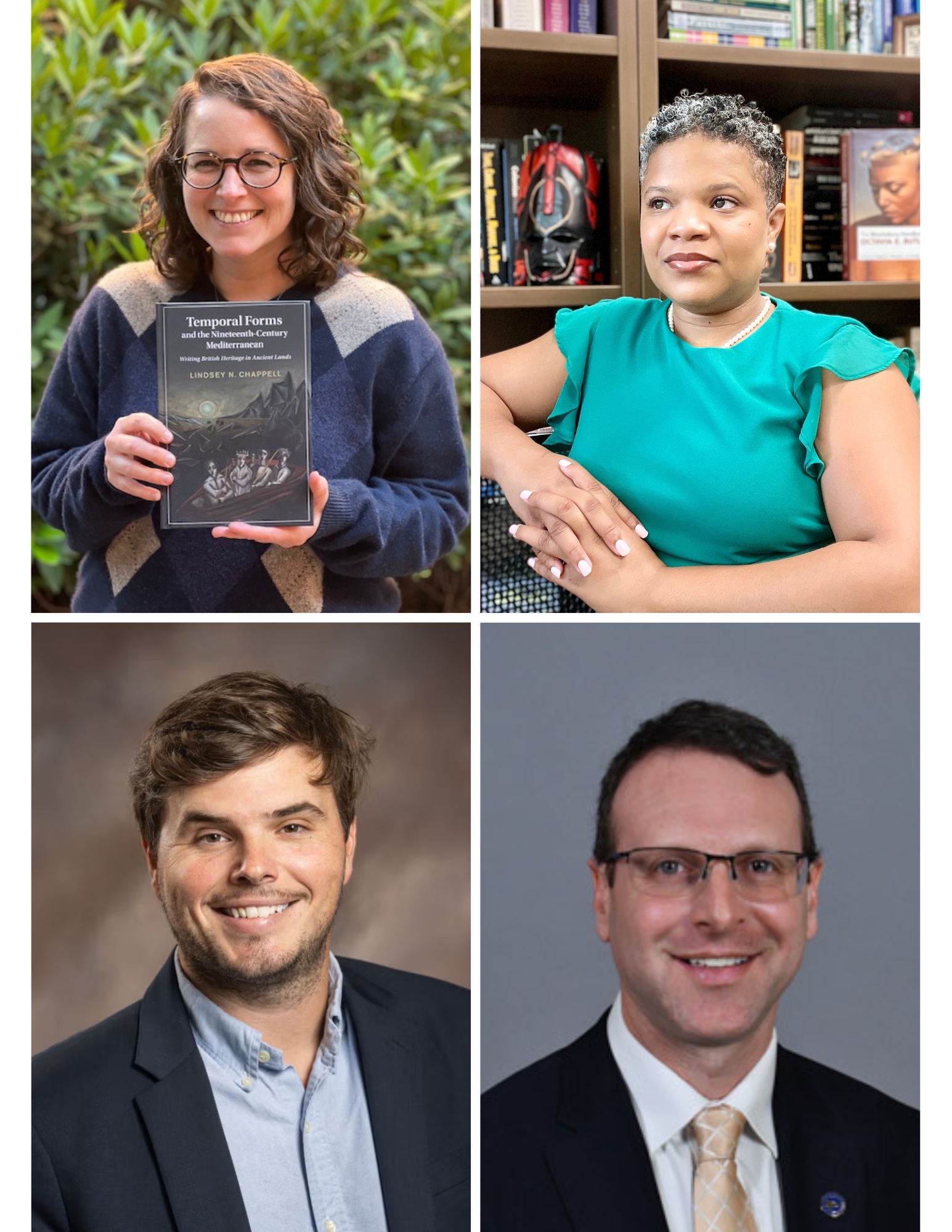 portraits of Lindsey Chappell, Kendra R. Parker, Bennett Parten and Nicholas Mangee