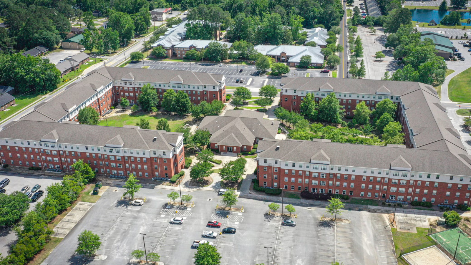 Georgia Southern aerial image of Eagle Village student housing