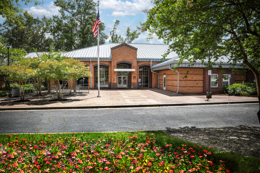 View of Kennedy Hall, a student housing area on the Statesboro campus of Georgia Southern University