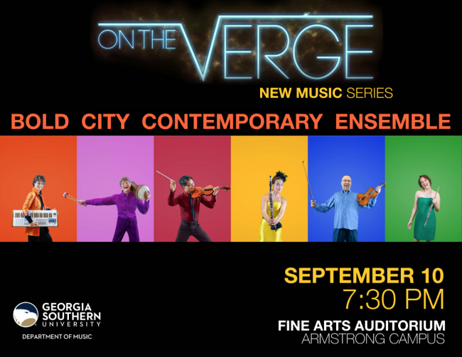 On the Verge New Music Series is Sept. 10 at 7:30 p.m. in the Fine Arts Auditorium on the Armstrong Campus.