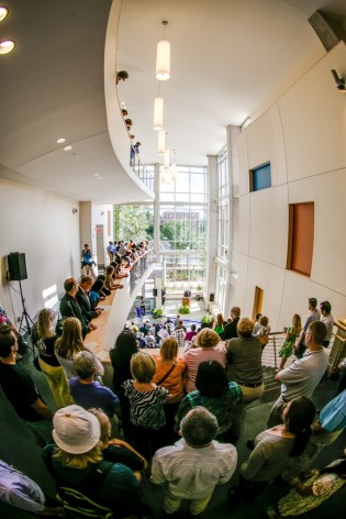 A view of the atrium inside the $41 million Biological Sciences Building at Georgia Southern.