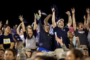 Georgia Southern students cheer for the Eagles during DAY ONE 2012.