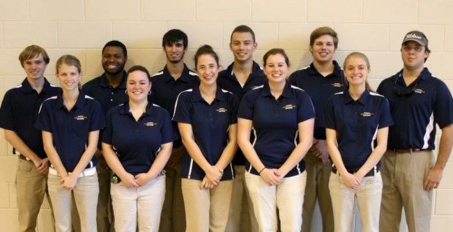 Members of the Georgia Southern University Archery team pose after bringing back several national champion wins at the U.S. Intercollegiate Archery Championship in Long Beach, California. The team brought home first place in male basic bow, female basic bow, basic bow mixed team and All-Academic and All-American basic bow categories. They also placed fourth in female basic bow and won Best New Female Basic Bow Archer. Two members of the team were given All-American honors and recognized as All-Academic Archery Team members.