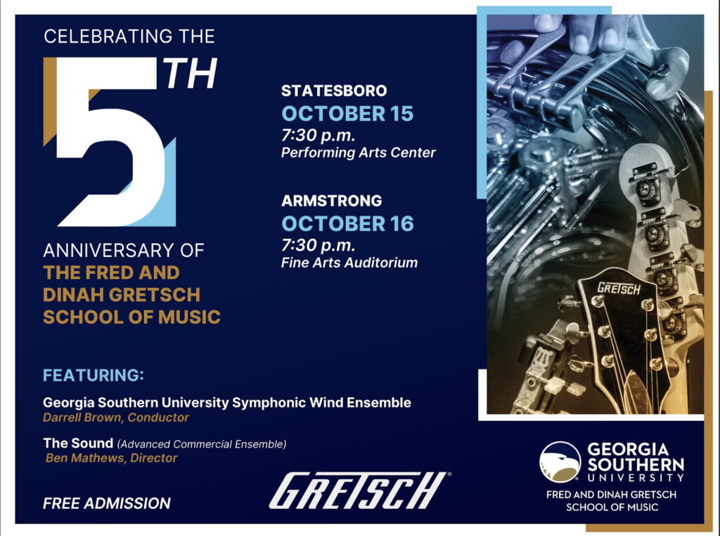 Georgia Southern celebrates five years of the Fred and Dinah Gretsch School of Music