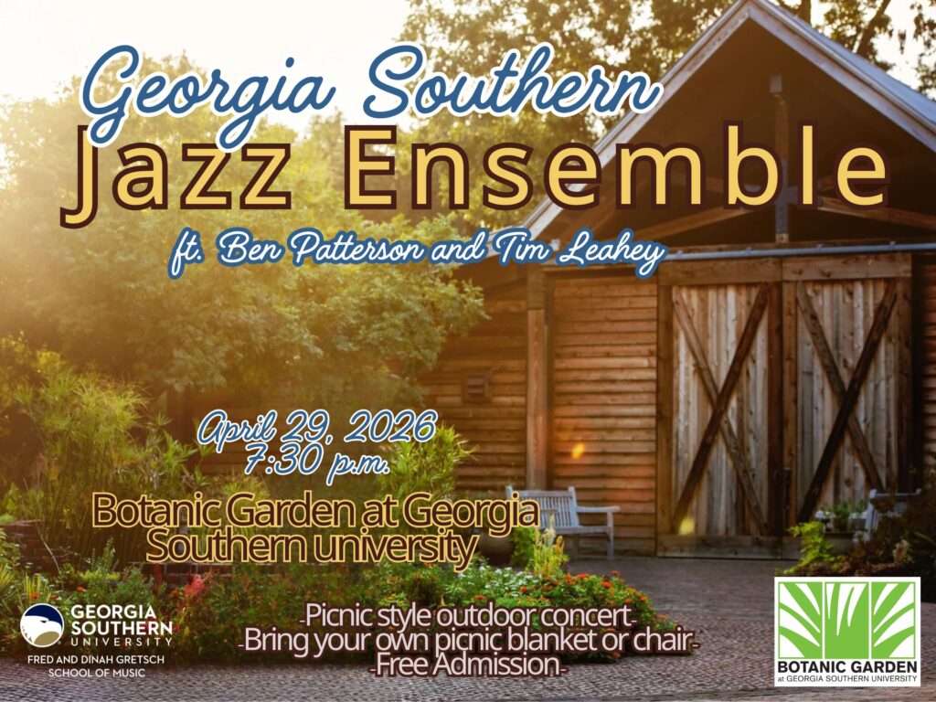 Georgia Southern Jazz Ensemble mixes music with beauty in concert at Botanic Garden April 29