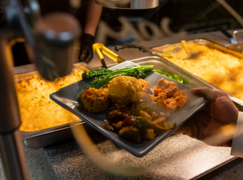 A plate of food showcasing Georgia Southern's event catering service